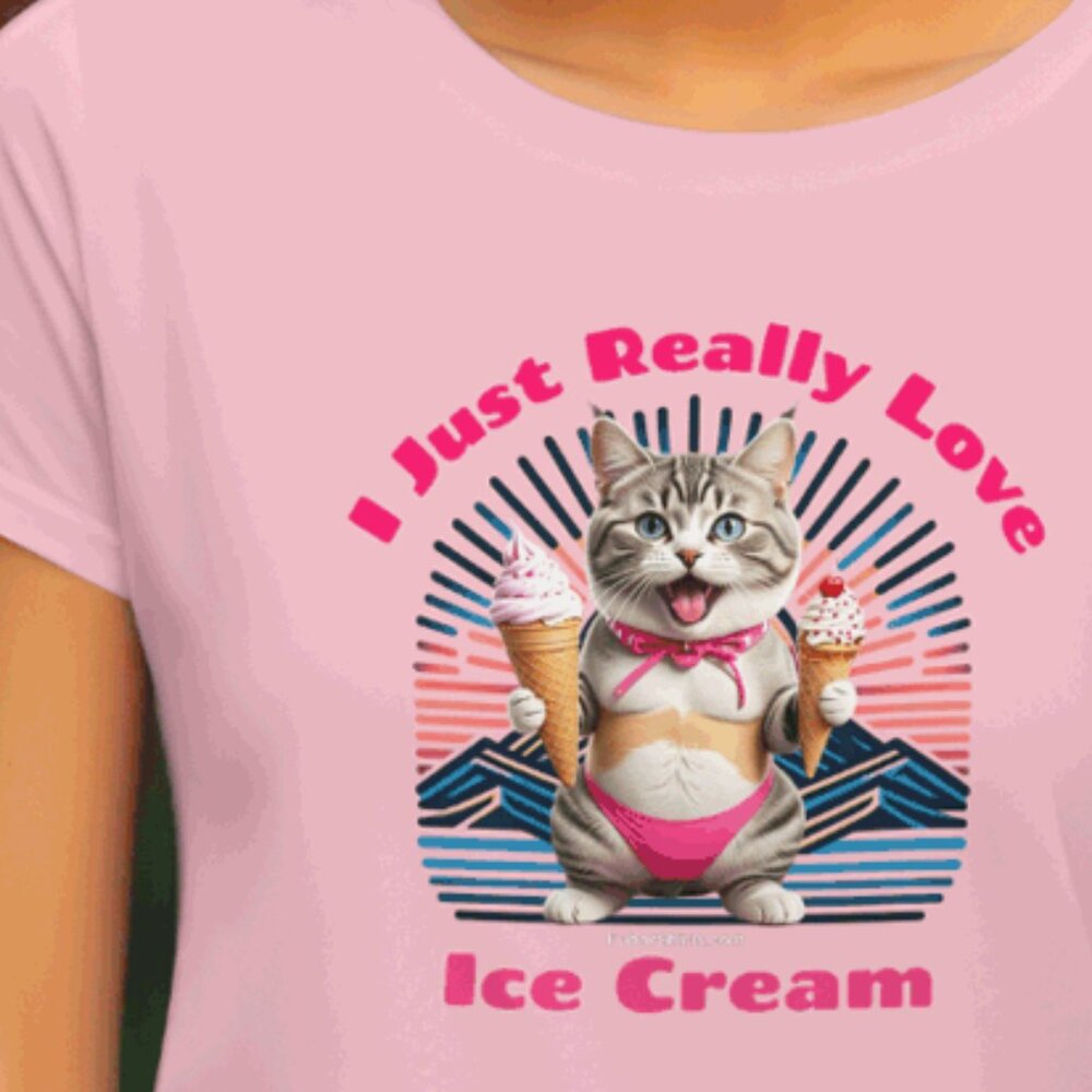 Ice Cream Kitty Cat T-shirt